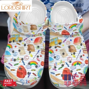 Teacher Personalize Clog Custom Crocs Fashionstyle Comfortable For Women Men Kid Print 3D LetS Go To School