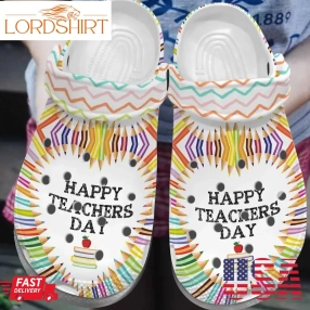 Teacher Personalized Clog Custom Crocs Comfortablefashion Style Comfortable For Women Men Kid Print 3D Happy Teacher Day