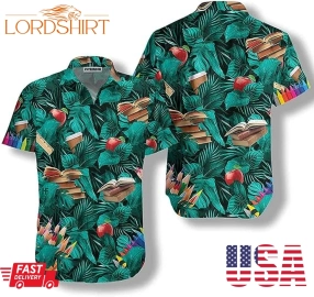 Teacher Shirts For Men &Women  Casual Short Sleeve Teacher Hawaiian Shirts 15