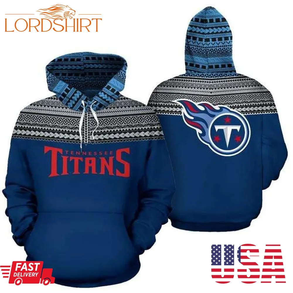 Tennessee Titans Ncaa Football Maori Tattoo Blue White 3D Hoodie For Men For Women Tennessee Titans All Over Printed Hoodie Tennessee Titans 3D Full Printing Shirt