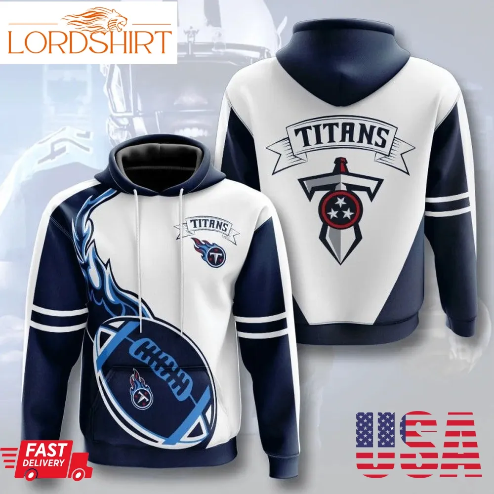 Tennessee Titans Pullover And Zippered Hoodies Custom 3D Graphic Printed 3D Hoodie All Over Print Hoodie For Men For Women