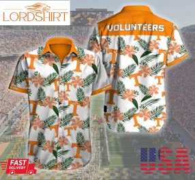 Tennessee Volunteers Logo 3D Hawaii Shirt Summer Button Up Shirt For Men Beach Wear Short Sleeve Hawaii Shirt