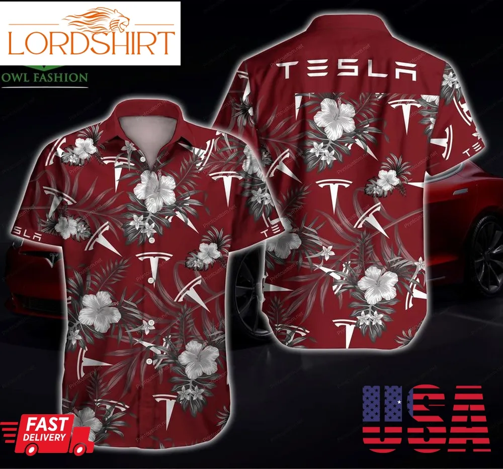 Tesla Hawaiian Shirt Summer Shirt