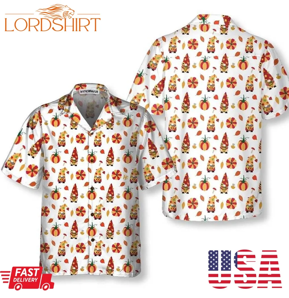 Thanksgiving Gnomes Shirt For Men Thanksgiving Hawaiian Shirt