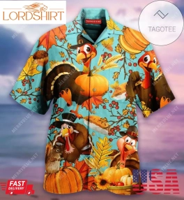 Thanksgiving Turkey Unisex Authentic Hawaiian Shirt 2023