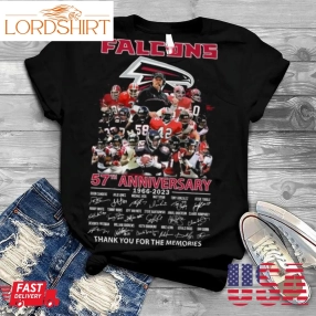 The Atlanta Falcons 57Th Anniversary 1966 2023 Thank You For The Memories Signatures Shirt