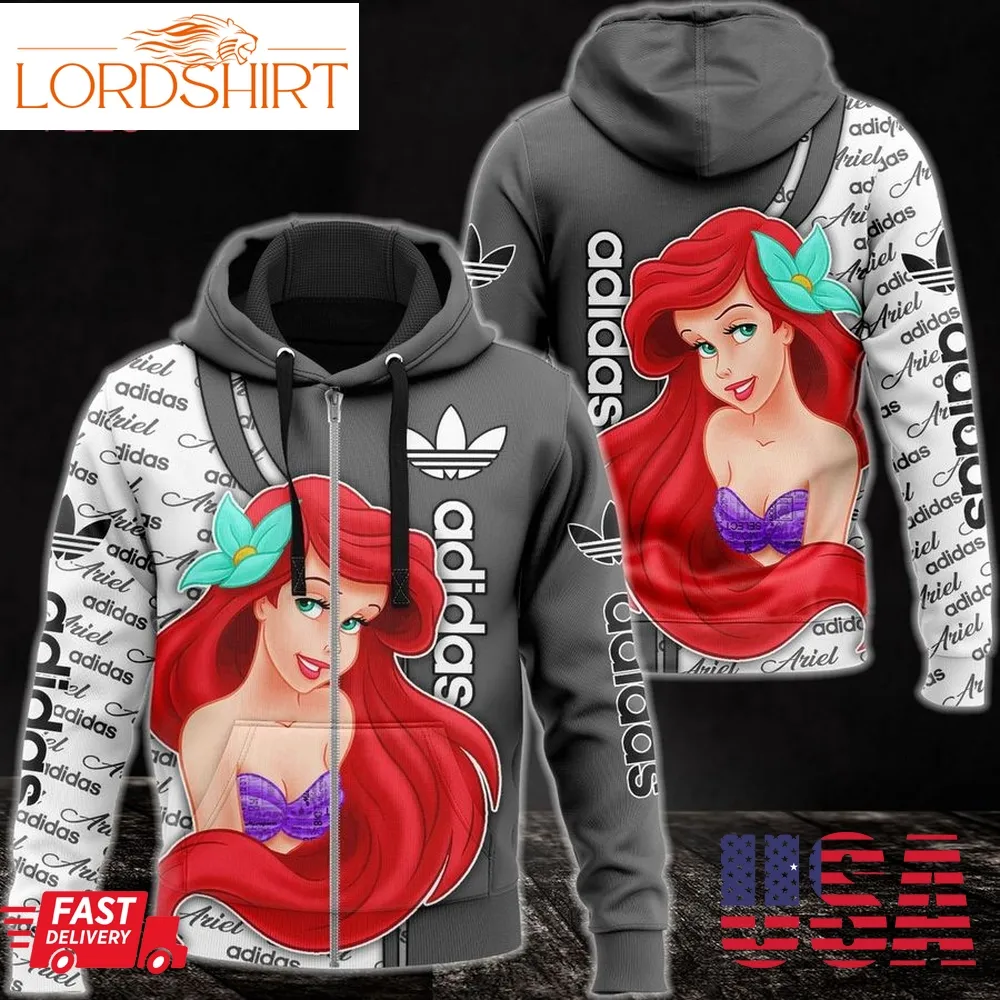 The Best Adidas Mermaid Ariel Luxury 3D Hoodie