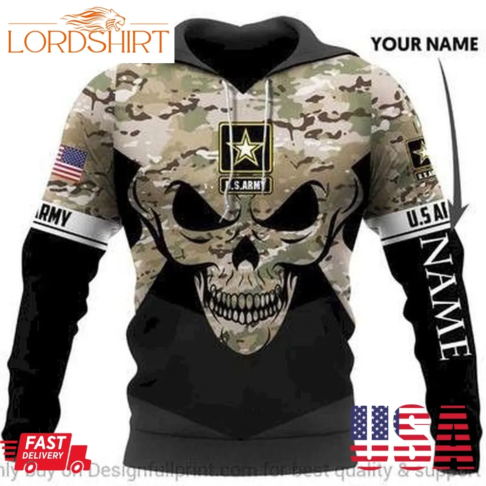 The Best Selling Custom Name Us Air Force Skull Camo Full Over Print