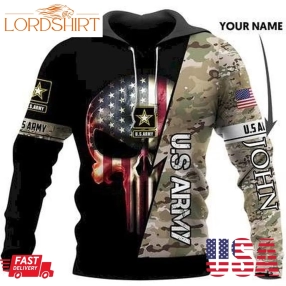 The Best Selling Custom Name Us Army Skull Texas Flag All Over Print