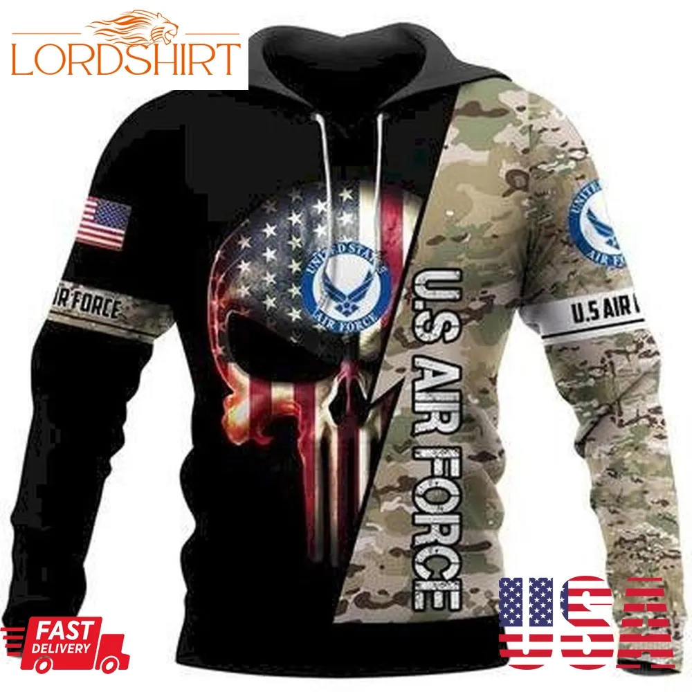 The Best Selling Us National Guard Skull American Flag Camo Full Ove