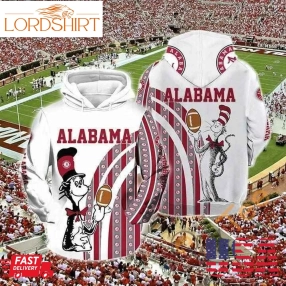 The Cat In The Hat Alabama Crimson Tide Hoodie 3D