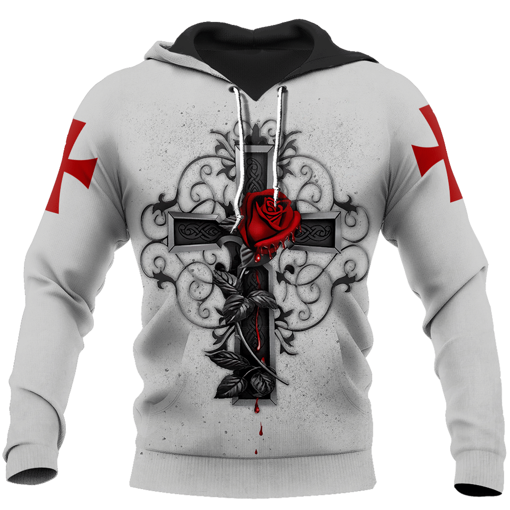 The Cross And Rose 3D Hoodie For Men For Women All Over Printed Hoodie