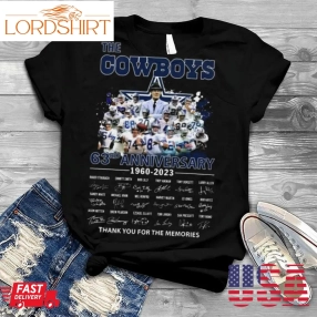 The Dallas Cowboys 63Rd Anniversary 1960 2023 Thank You For The Memories Signatures Shirt