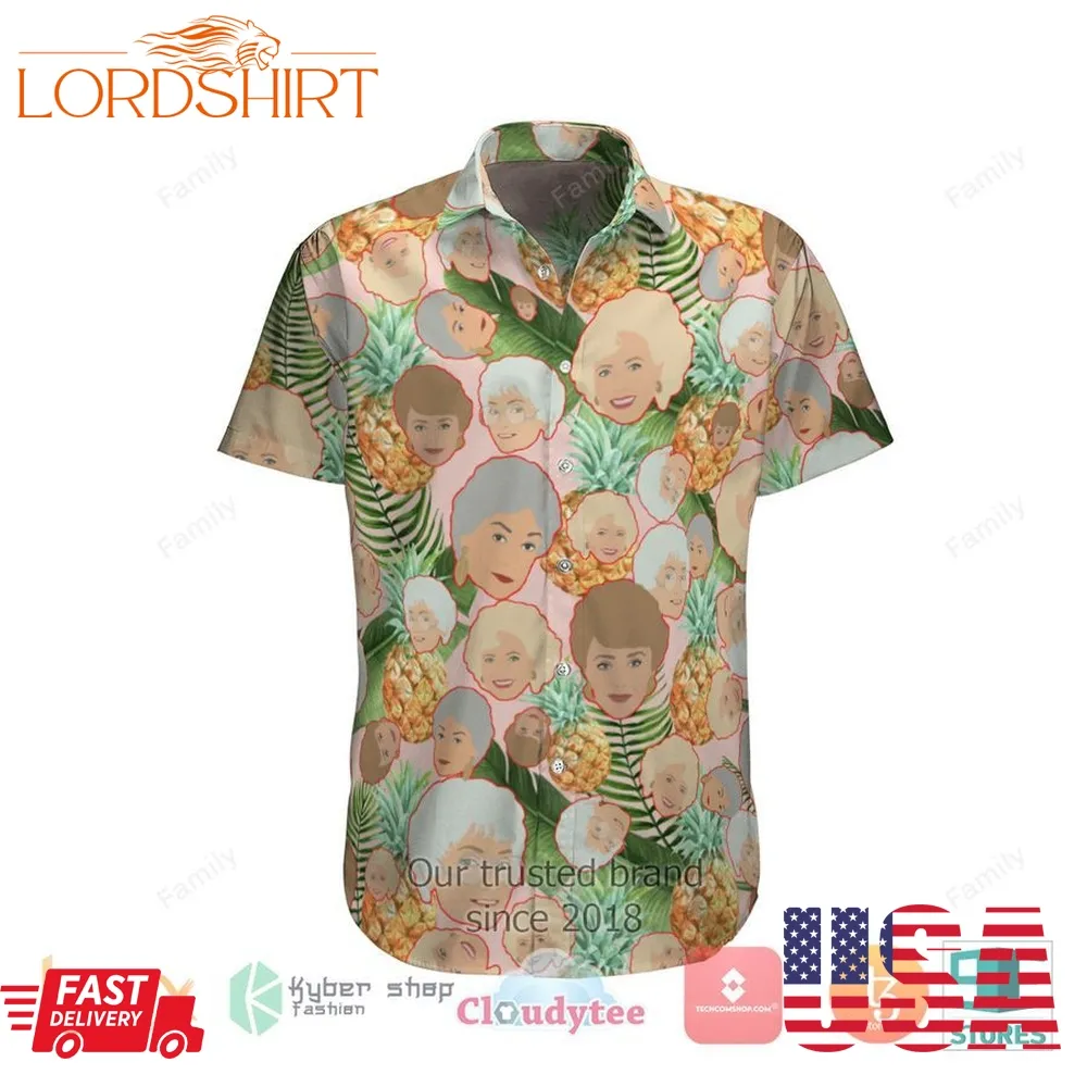 The Golden Girl Head Pattern Hawaiian Shirt