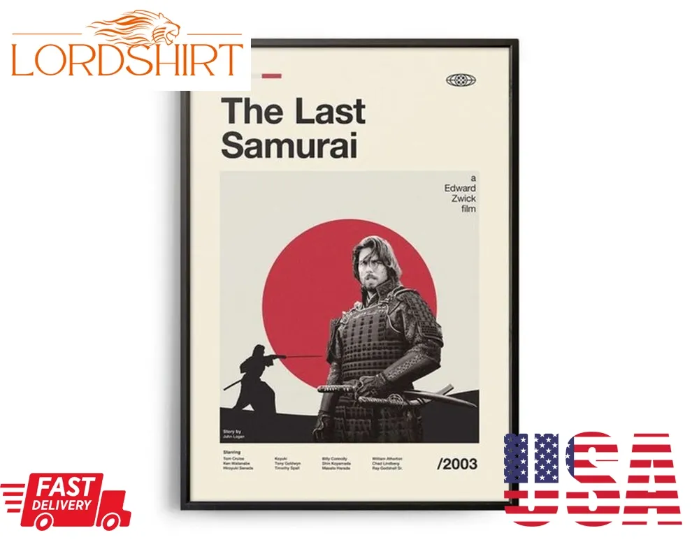 The Last Samurai Vintage Movie Print Retro Movie Poster Midcentury Modern Retro Tv Show Print Minimal Movie Art Best Movies Of All Time