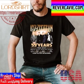 The Led Zeppelin 55 Years 1968 2023 Signatures Thank You For The Memories Unisex T Shirt