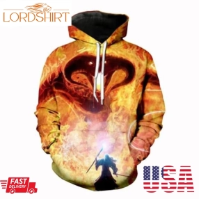 The Lord Of The Rings Balrog Pullover And Zip Pered Hoodies Custom 3D Graphic Printed 3D Hoodie All Over Print Hoodie For Men For Women