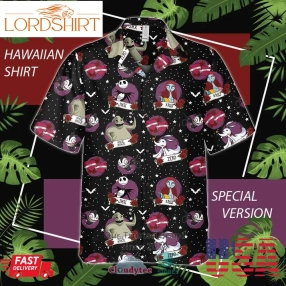 The Nightmare Before Christmas Characters Galaxy Black Hawaiian Shirt