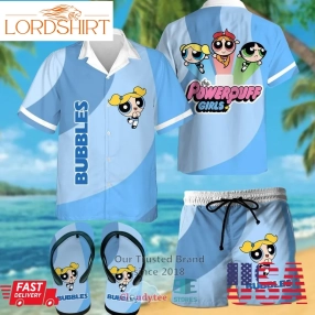 The Powerpuff Girls Bubbles Hawaiian Shirt, Shorts