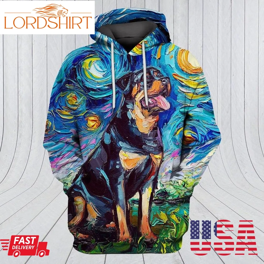 The Rottweiler Night 3D Hoodie For Men For Women All Over Printed Hoodie