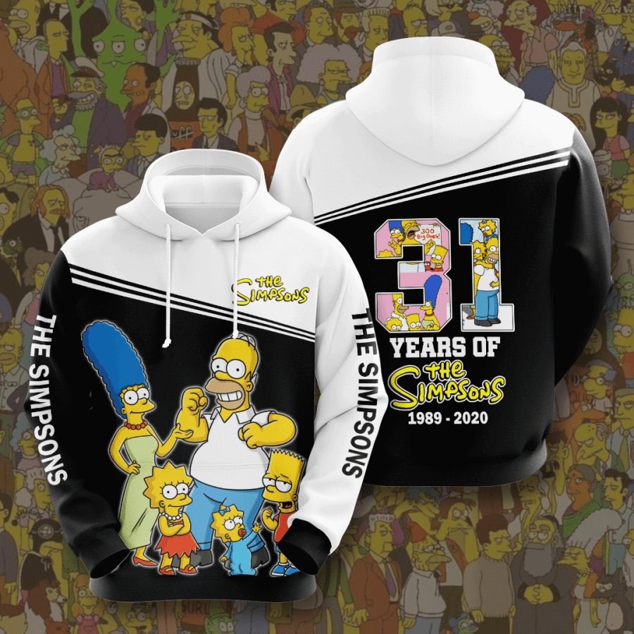 The Simpsons Movie Character Anniversary 31 Years 3D Hoodie Sweatshirt