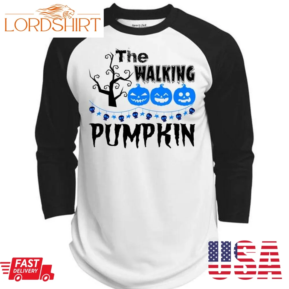 The Walking Pumpkin T Shirt, Wait For Halloween T Shirt, Awesome T Shirts  (Polyester Game Baseball Jersey)