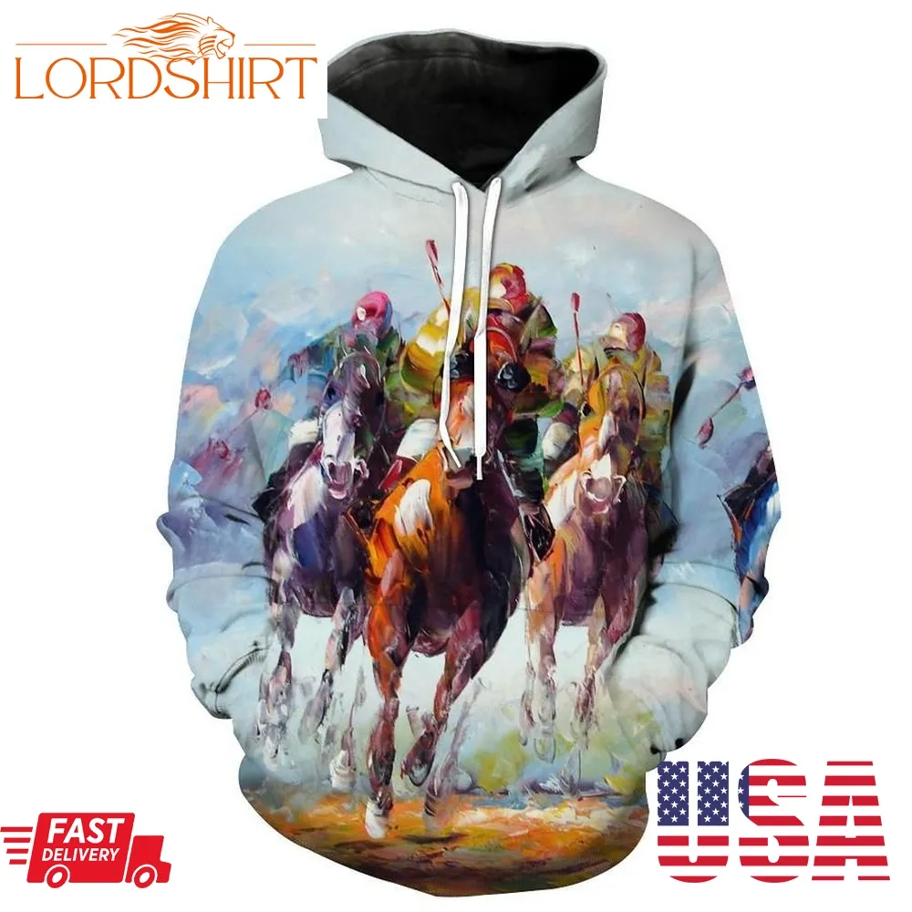 Thoroughbred Horse Triple Crown Hoodie 3D