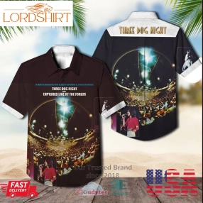 Three Dog Night Captured Live At The Forum Album Hawaiian Casual Shirt