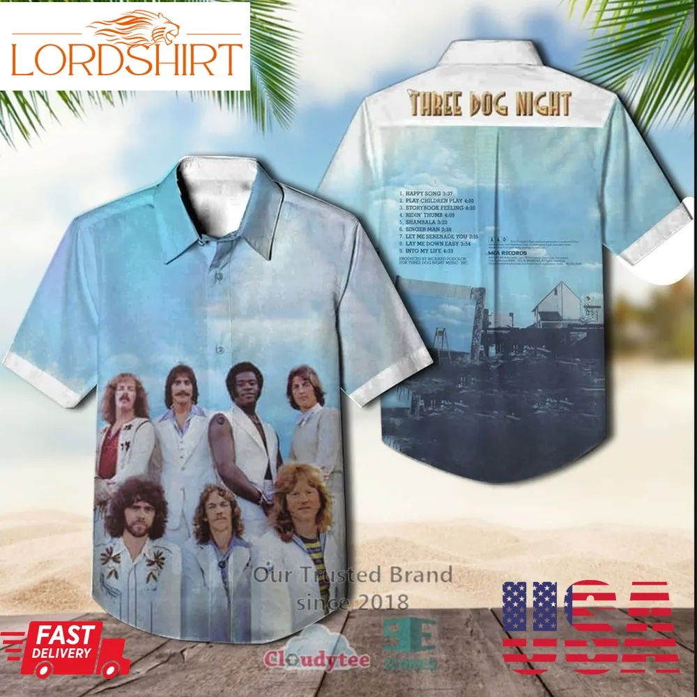 Three Dog Night Cyan Album Hawaiian Casual Shirt