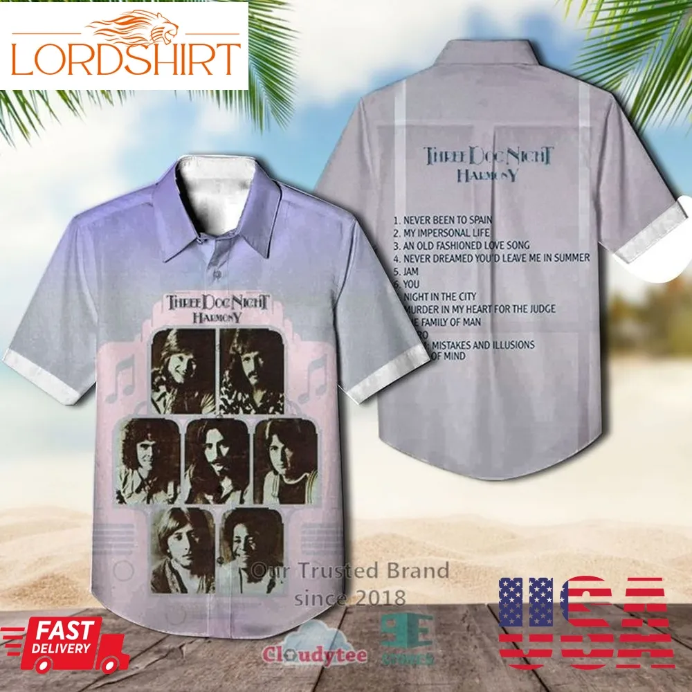 Three Dog Night Harmony Album Hawaiian Casual Shirt