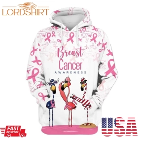 Three Flamingo Breast Cancer Awareness 3D Shirt, Hoodie