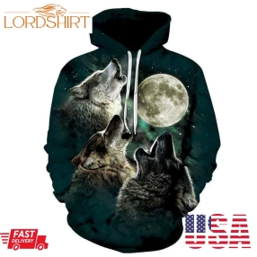 Three Wolf Moon 3D Sweatshirt Hoodie Pullover