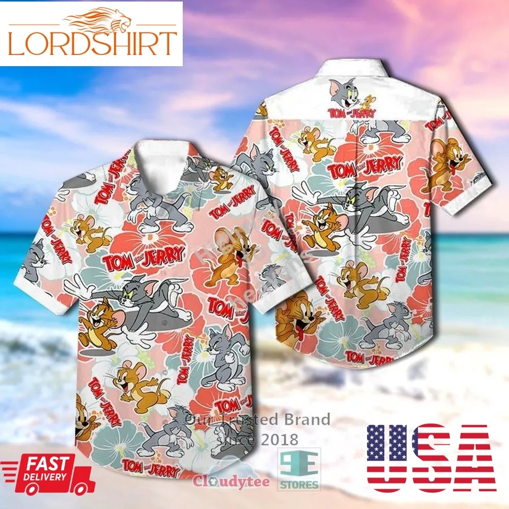 Tom And Jerry Catch Me Casual Hawaiian Shirt