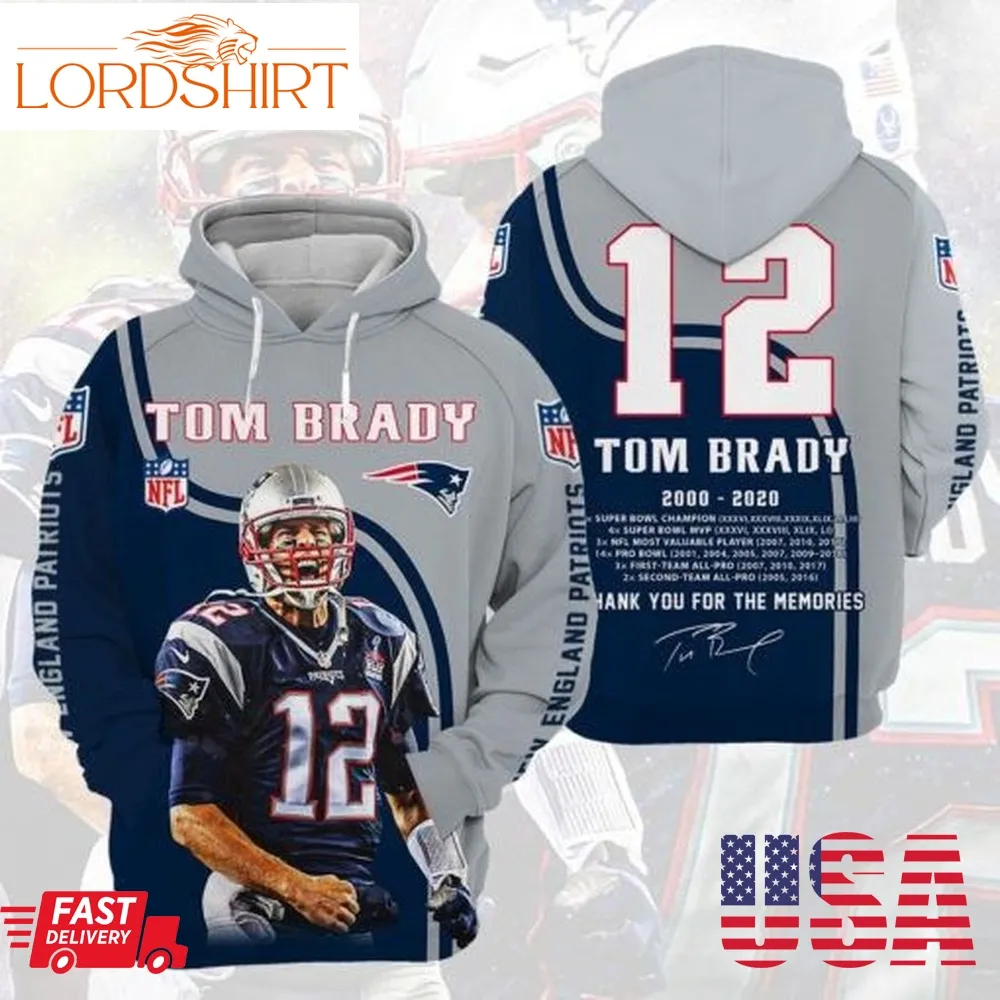 Tom Brady 3D Hoodie For Men And Women All Over Printed Hoodie