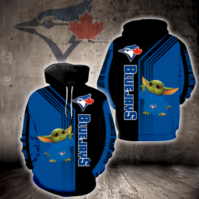 Toronto Blue Jays Baby Yoda Full Print K1298 Hoodie Zipper Men Women