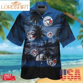 Toronto Blue Jays Short Sleeve Button Up Tropical Aloha Hawaiian Shirts For Men Women Shirt