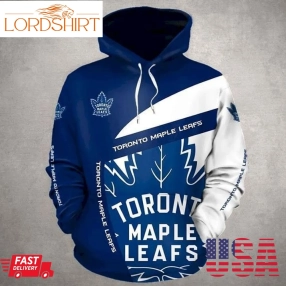 Toronto Maple Leafs Nhl Fan Pullover And Zippered Hoodies Custom 3D Graphic Printed 3D Hoodie All Over Print Hoodie For Men For Women