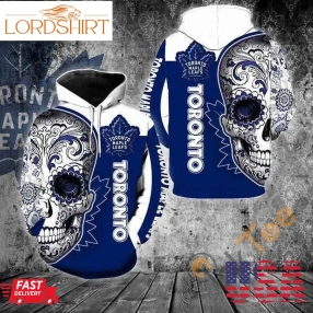 Toronto Maple Leafs Sugar Skull Hoodie 3D