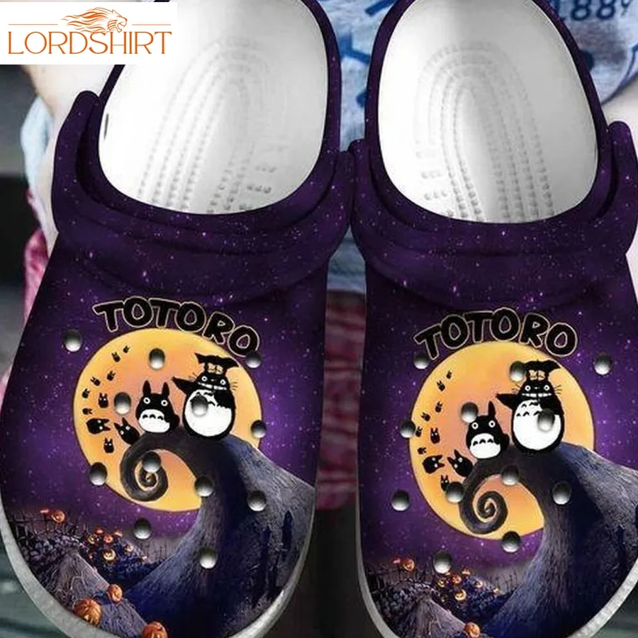 Totoro Dark Night Halloween Crocs Crocband Clog Comfortable Water Shoes Halloweener