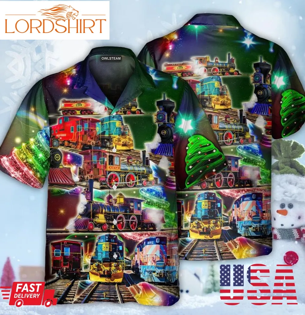 Train Christmas Hawaiian Shirt