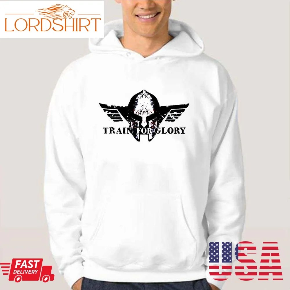 Train For Glory Sparta Workout Fitness Crossfit Powerlifting Logo Unisex Hoodie