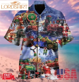 Train To Christmas Hawaiian Shirt