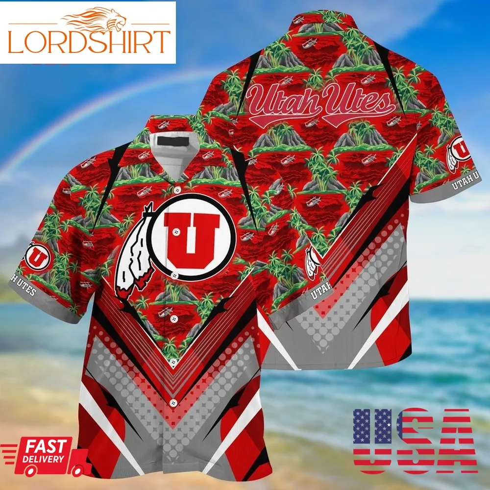 Trending Utah Utes  Summer Hawaiian Shirt And Shorts, For Sports Fans This Season