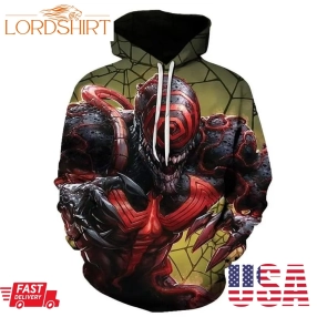 Trendy Spider Man Venom Movie Nice Pullover And Zippered Hoodies Custom 3D Graphic Printed 3D Hoodie All Over Print Hoodie For Men For Women