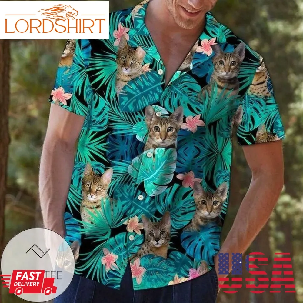 Tropical Cat And Flower Authentic Hawaiian Shirt 2023