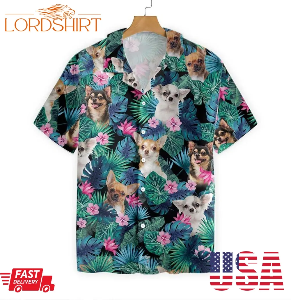 Tropical Chihuahua Dog Hawaiian Shirt