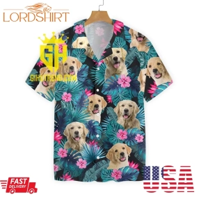 Tropical Golden Dog Hawaiian Shirt For Fans