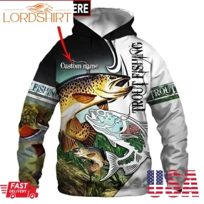 Trout Fishing 3D Hoodie Personalized Trout Great Fishing Gifts For Dad