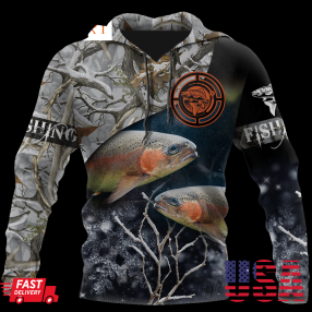 Trout Fishing Ice 3D Full Printing Hoodies Zip Hoodie Sweatshirt Tank Top T Shirtpng