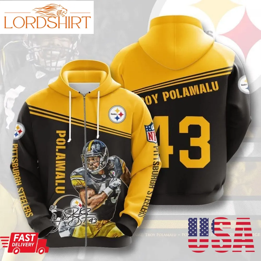 Troy Polamalu 3D Hoodie For Men For Women All Over Printed Hoodie